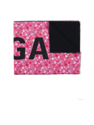 Balenciaga Floral Macro Logo Printed Scarf