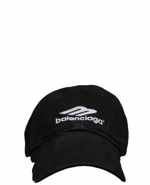 Balenciaga Logo Embroidered Cut-Out Baseball Cap