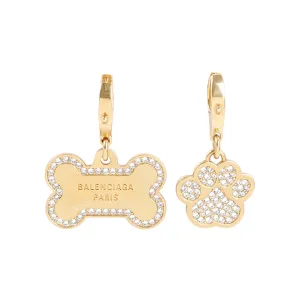 Balenciaga Puppy Logo Engraved Earrings