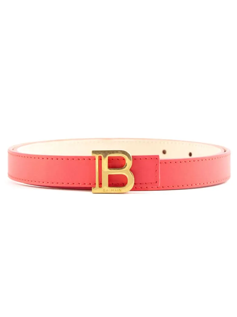 Balmain B Logo Plaque Buckle Belt
