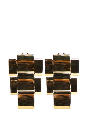 Balmain Chunky Chain Logo Detailed Earrings