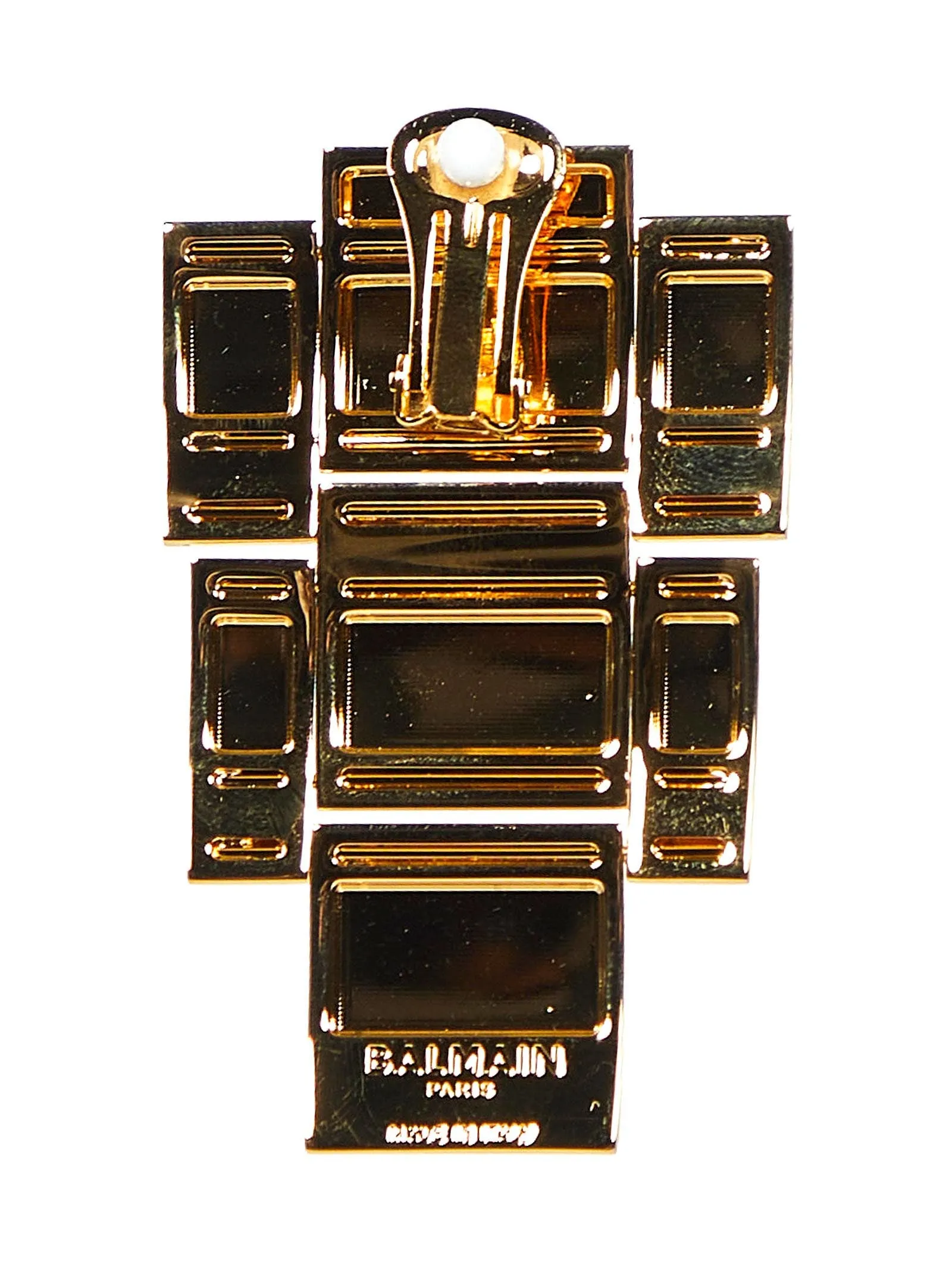 Balmain Chunky Chain Logo Detailed Earrings