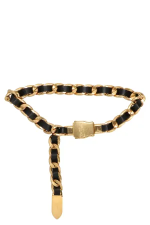 Balmain Logo Engraved Chain Link Belt