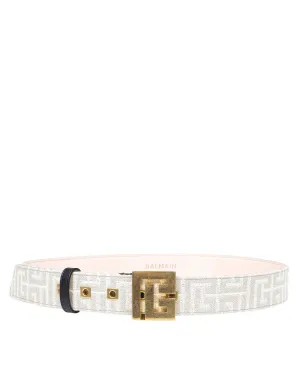 Balmain Logo Jacquard Buckle Belt