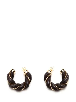 Bottega Veneta Interwoven Hoop Earrings