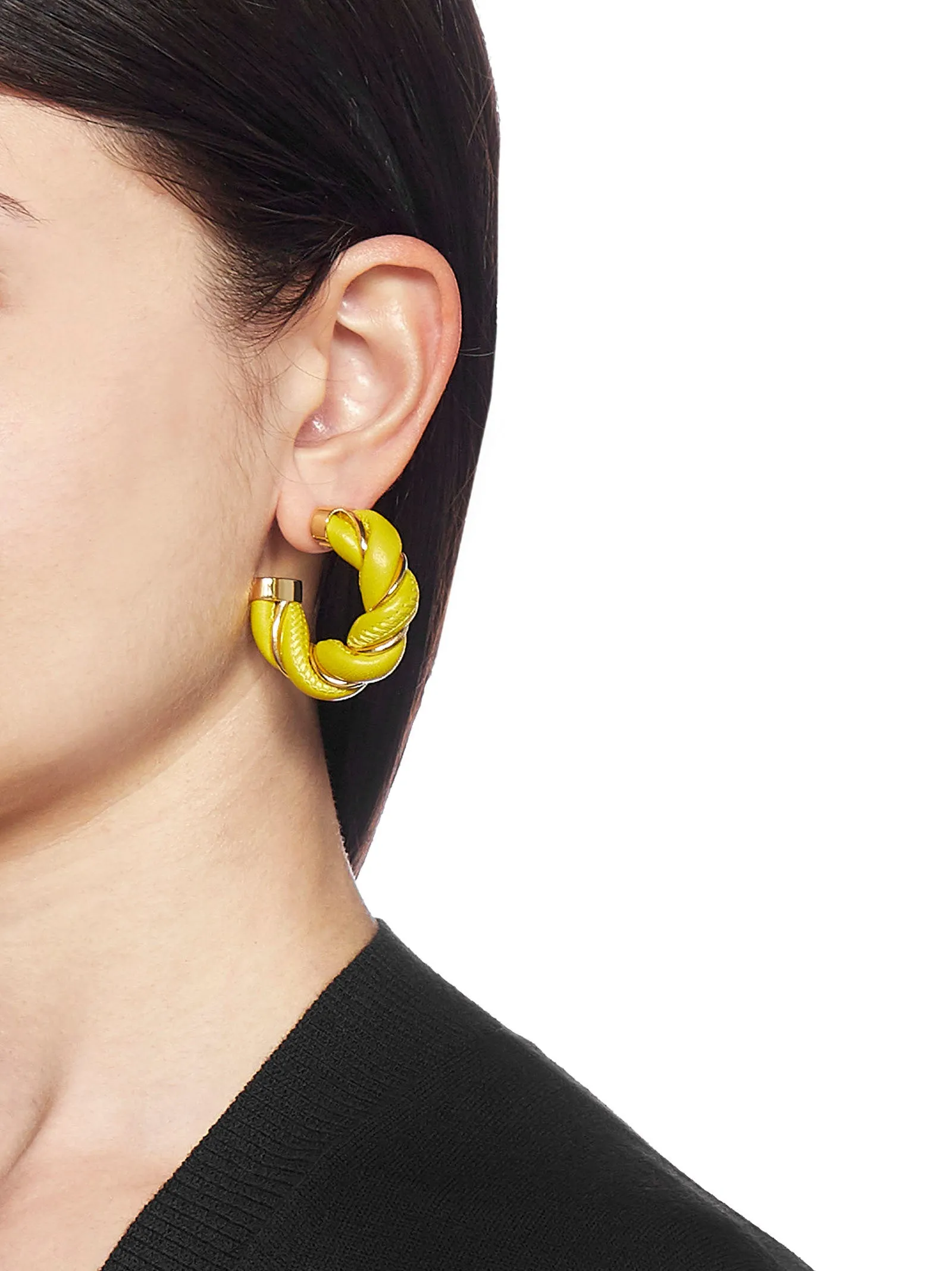 Bottega Veneta Interwoven Hoop Earrings