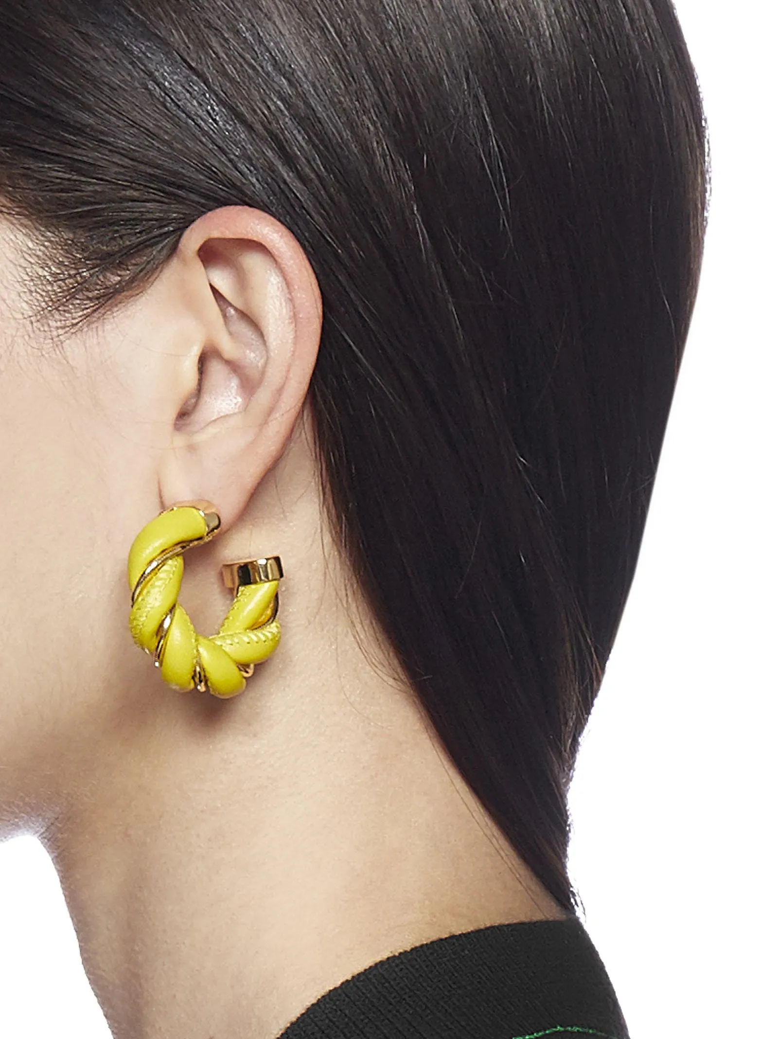 Bottega Veneta Interwoven Hoop Earrings