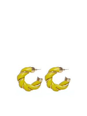 Bottega Veneta Interwoven Hoop Earrings