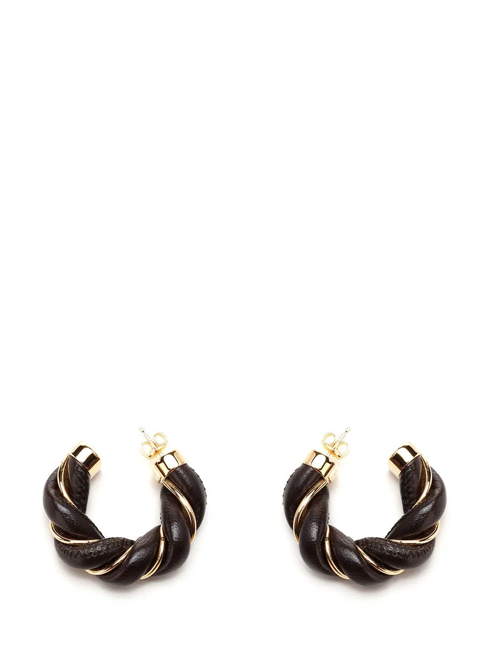 Bottega Veneta Interwoven Hoop Earrings