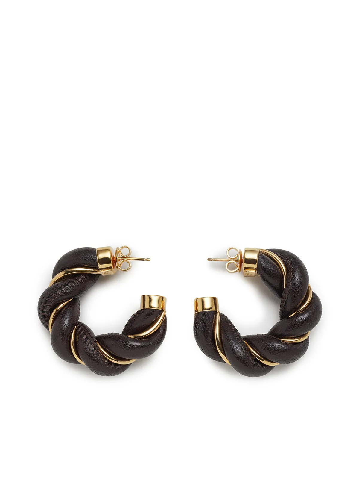 Bottega Veneta Interwoven Hoop Earrings