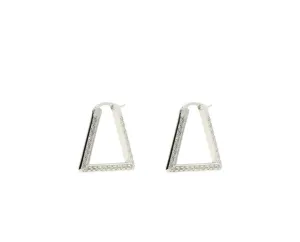 Bottega Veneta Logo Engraved Triangle Earrings