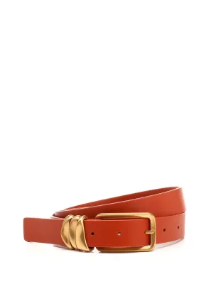 Bottega Veneta Silver-Tone Buckle Belt