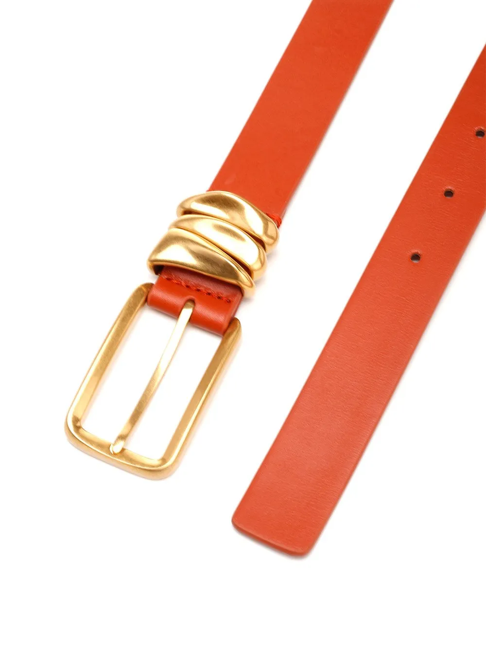Bottega Veneta Silver-Tone Buckle Belt