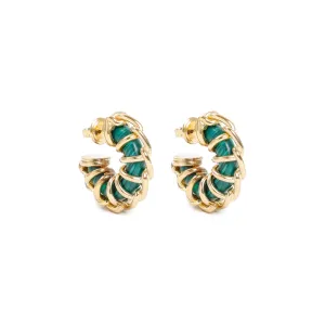 Bottega Veneta Weave Hooped Earrings