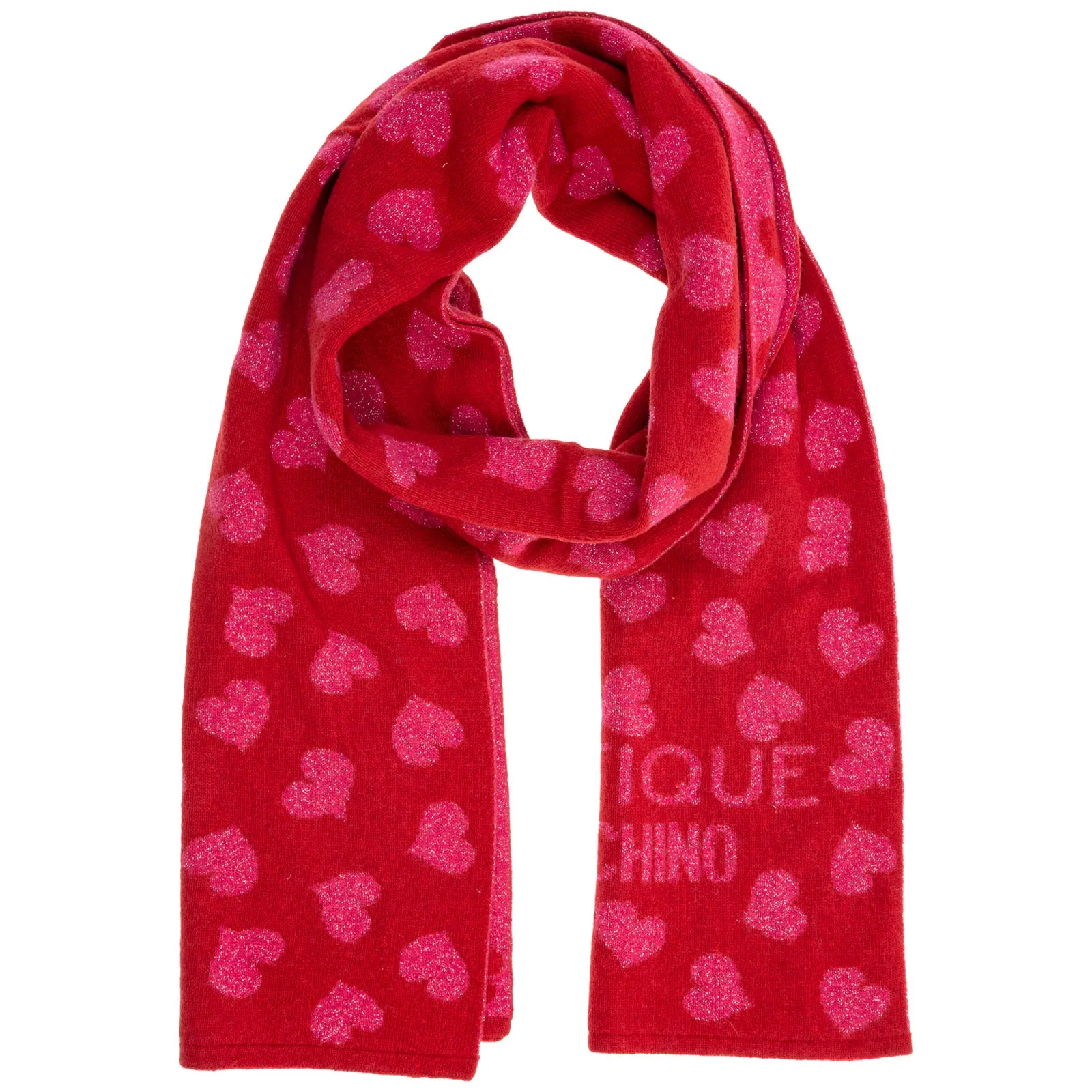 Boutique Moschino Heart Intarsia Scarf