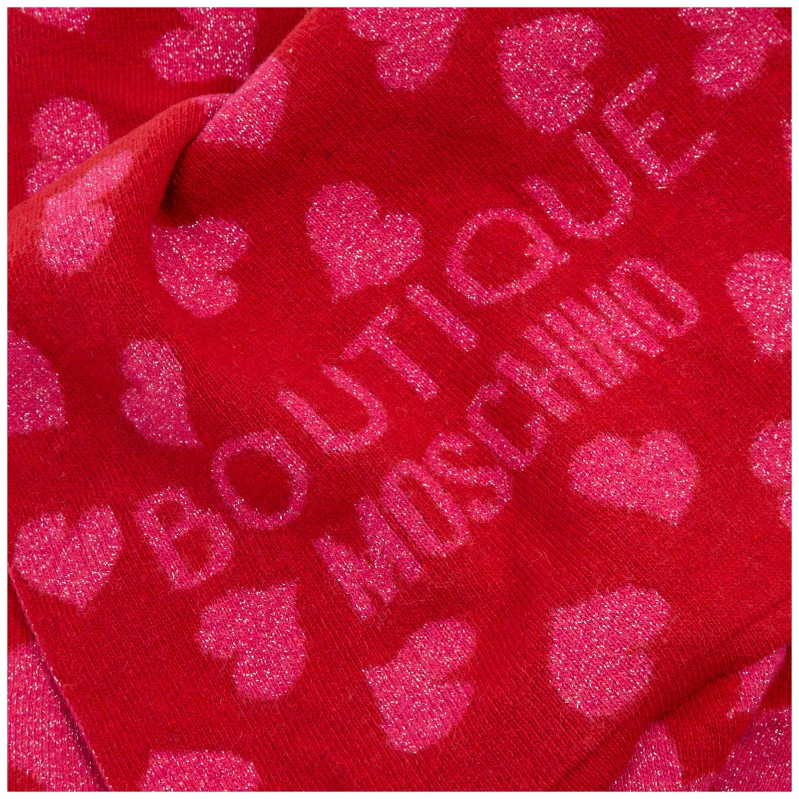 Boutique Moschino Heart Intarsia Scarf