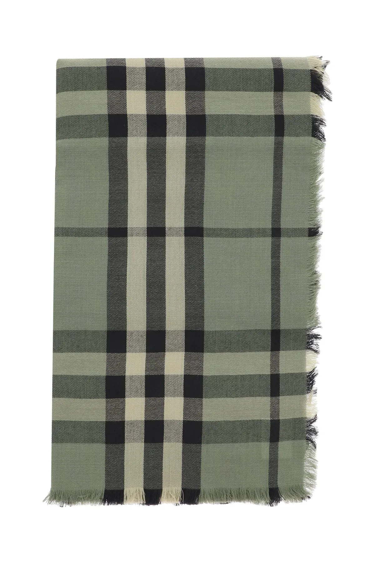Burberry Check Frayed Scarf