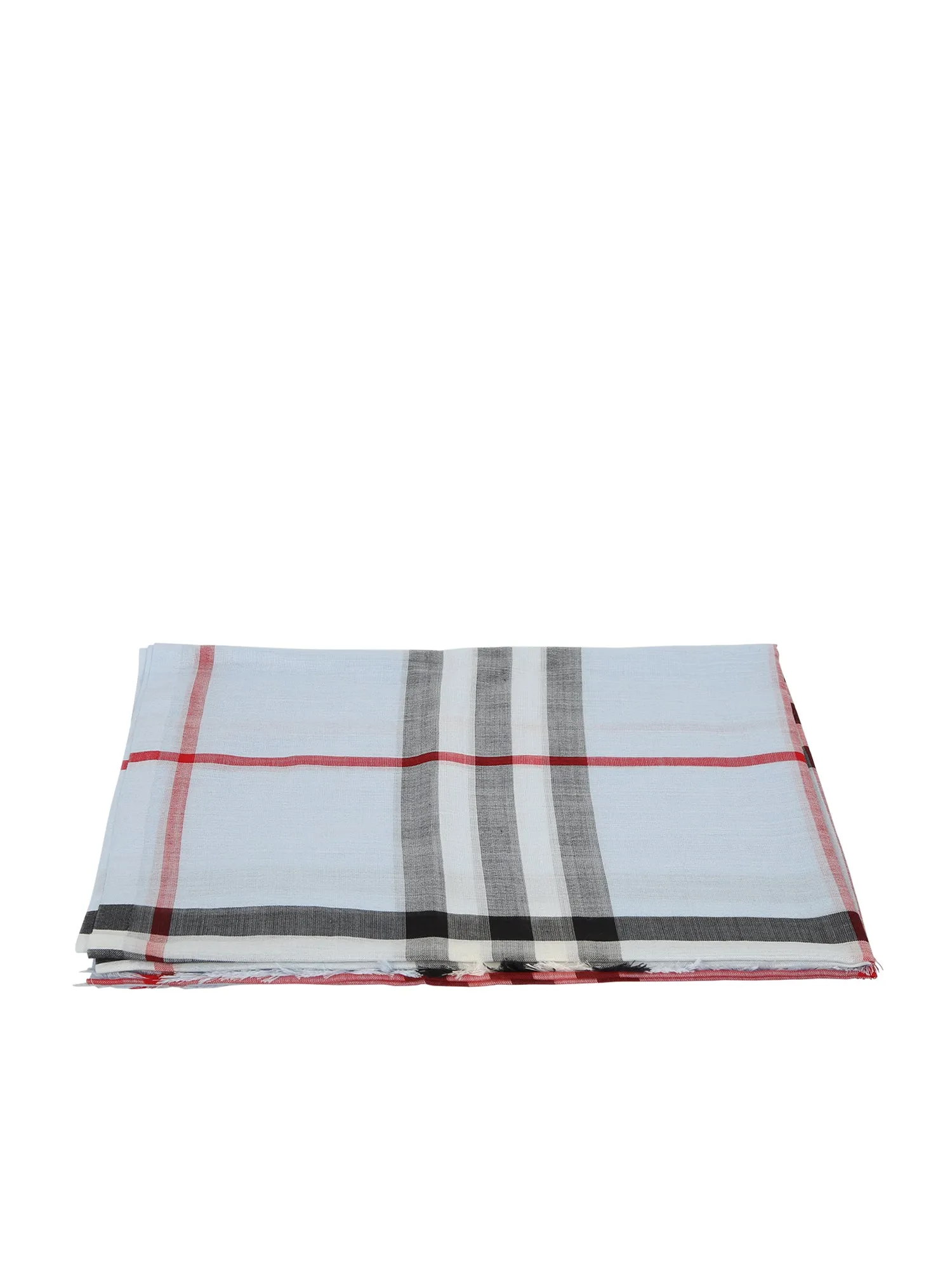 Burberry Checked Frayed Edge Scarf