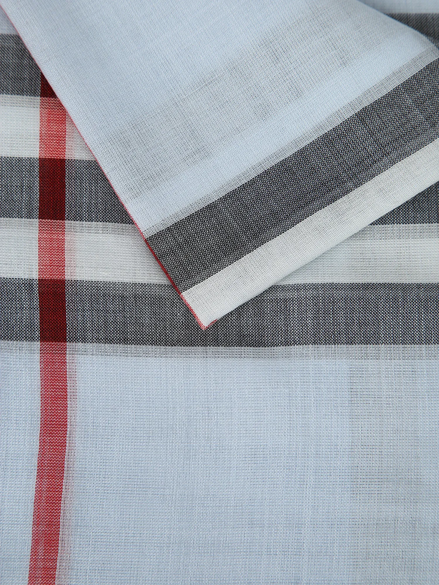 Burberry Checked Frayed Edge Scarf