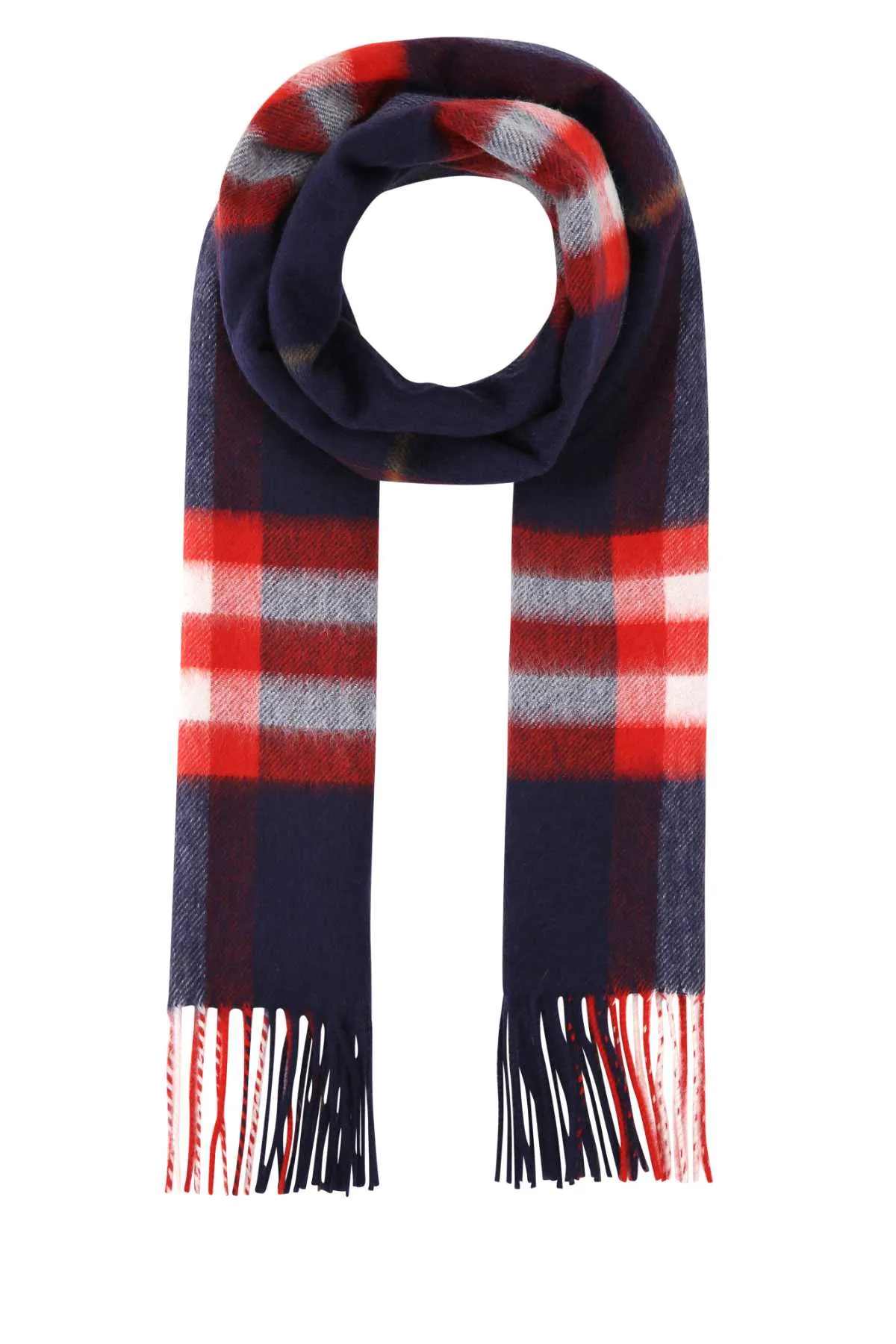 Burberry Classic Check Pattern Fringed Edge Scarf