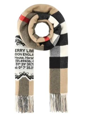 Burberry Location Motif Vintage Check Scarf