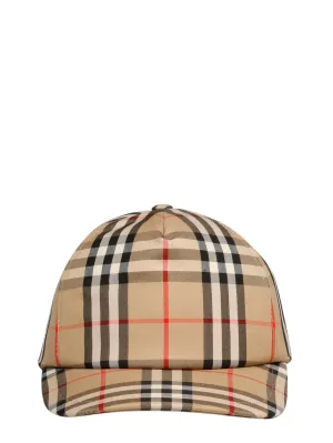 Burberry Logo Appliqu Vintage Check Baseball Cap