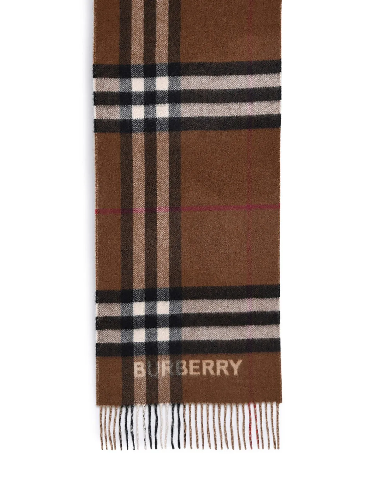 Burberry Two-Tone Checked Fringed Scarf