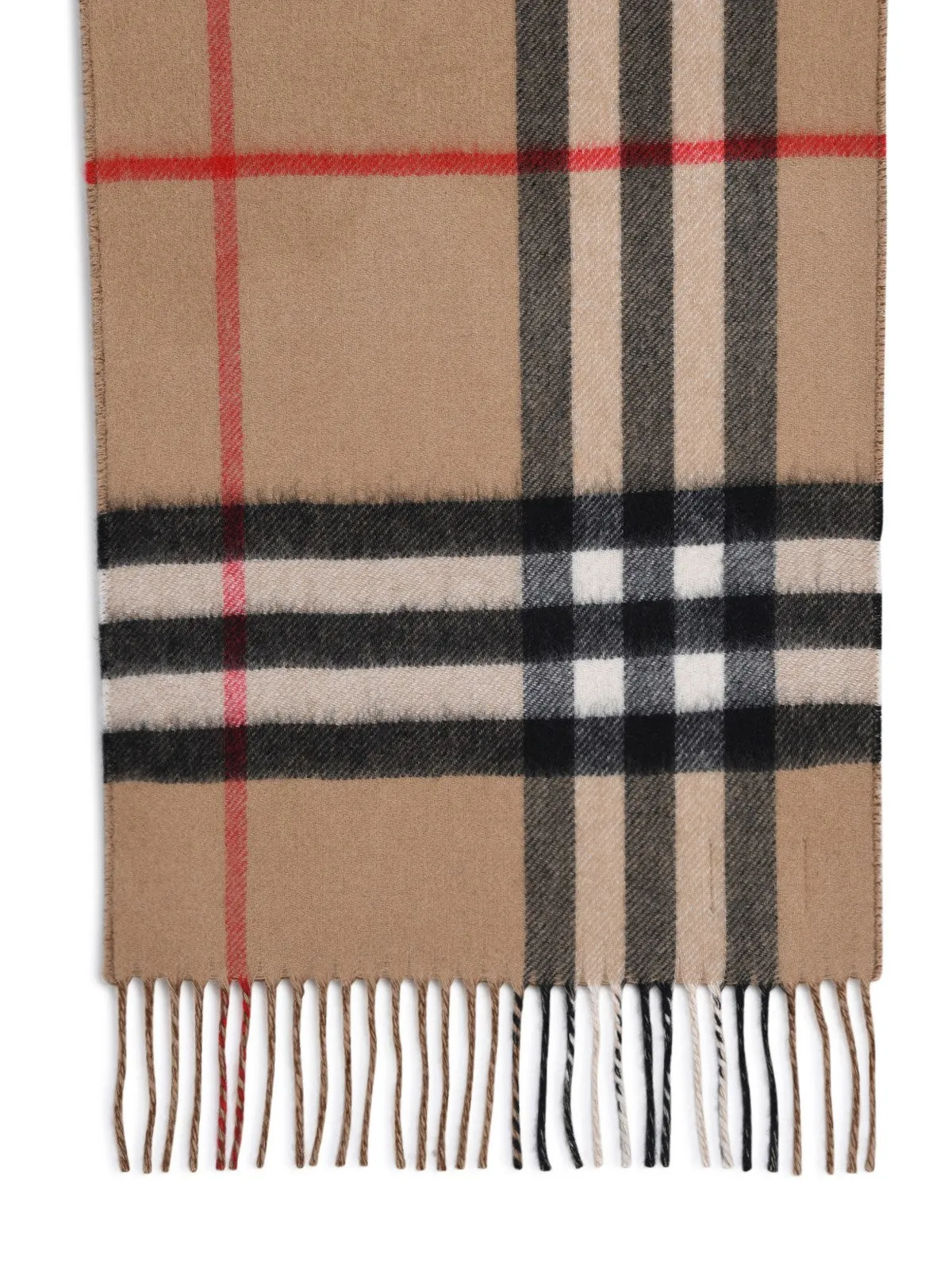 Burberry Two-Tone Checked Fringed Scarf