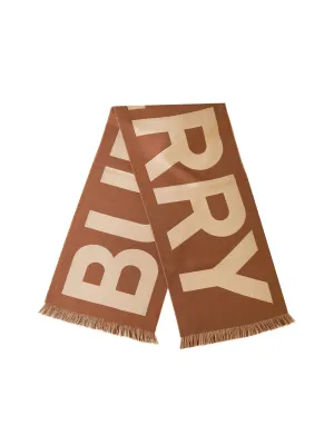 Burberry Two-Tone Logo Intarsia Scarf