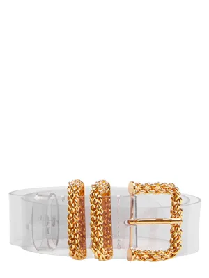 By Far Katina Embellished Buckle Belt