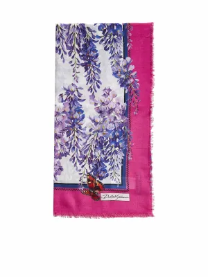 Dolce & Gabbana Large Wisteria-Printed Scarf