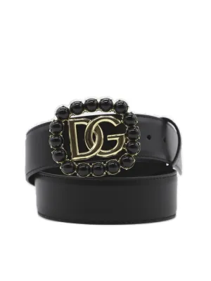 Dolce & Gabbana Logo Plaque Buckle Belt