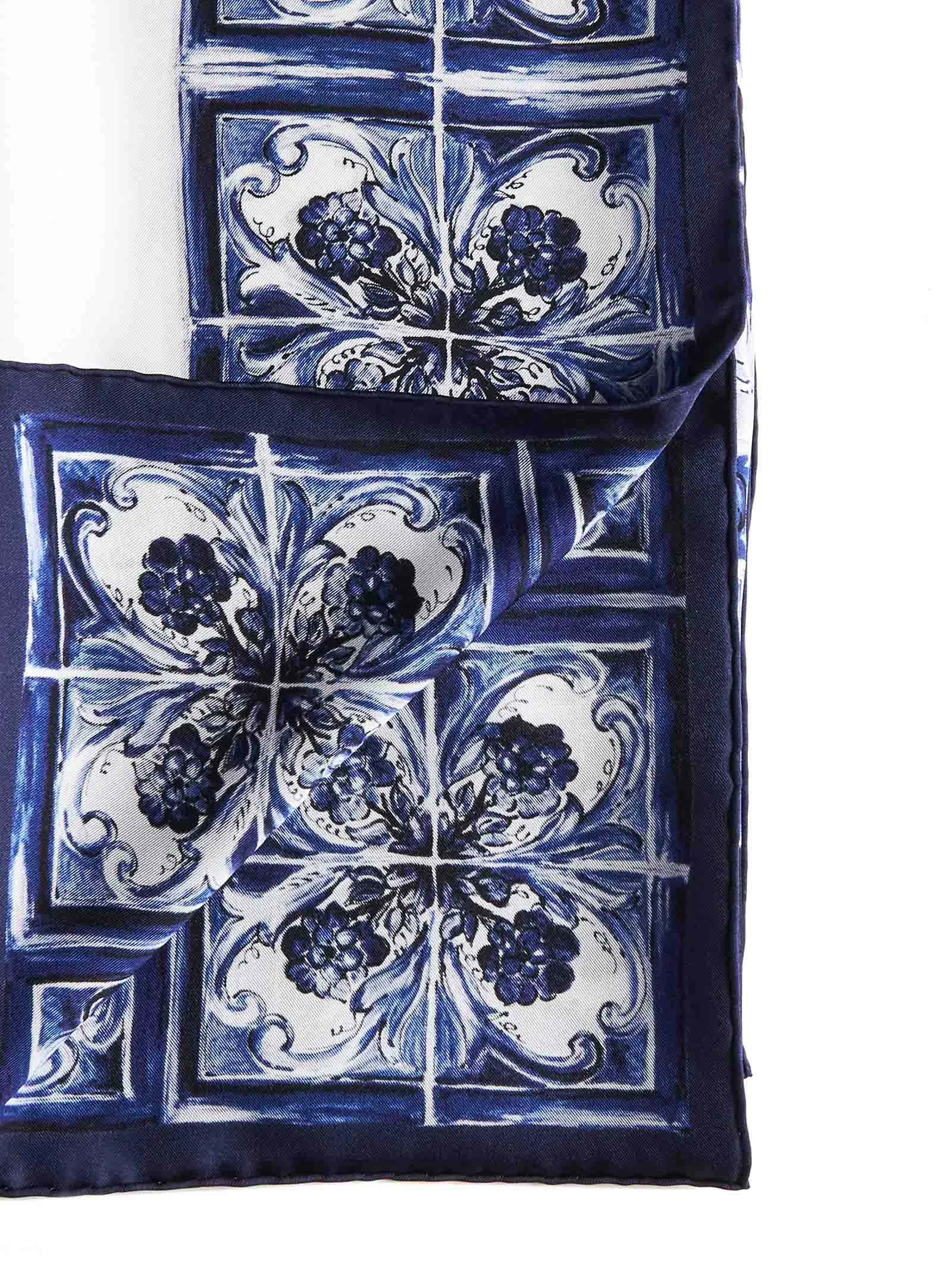 Dolce & Gabbana Majolica Print Twill Scarf