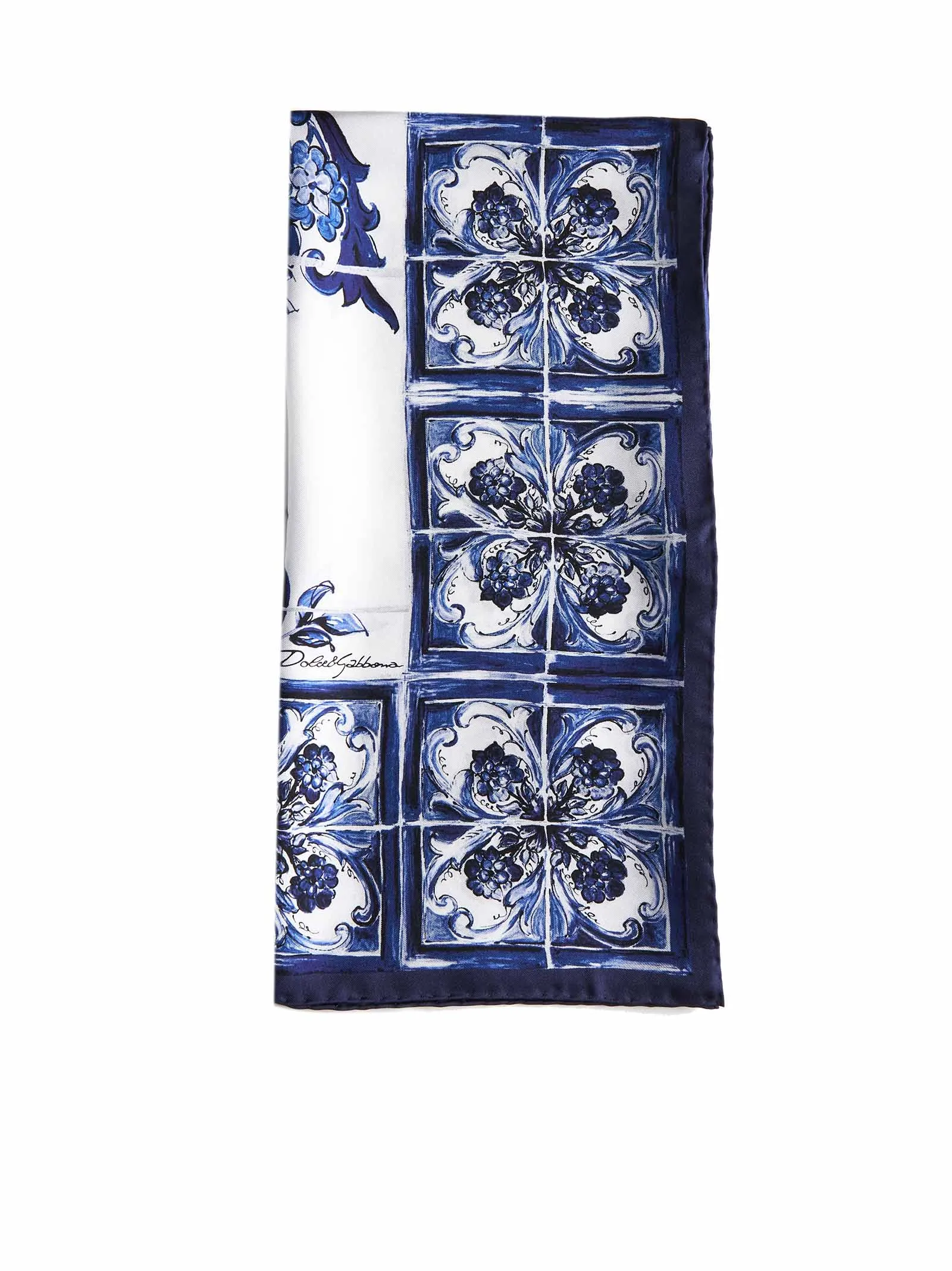 Dolce & Gabbana Majolica Print Twill Scarf