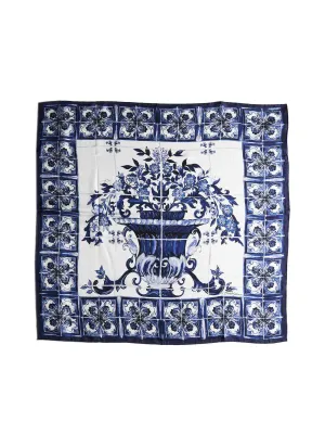 Dolce & Gabbana Majolica Print Twill Scarf