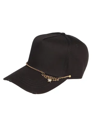 Dsquared2 Distressed Logo Chain Baseball Cap