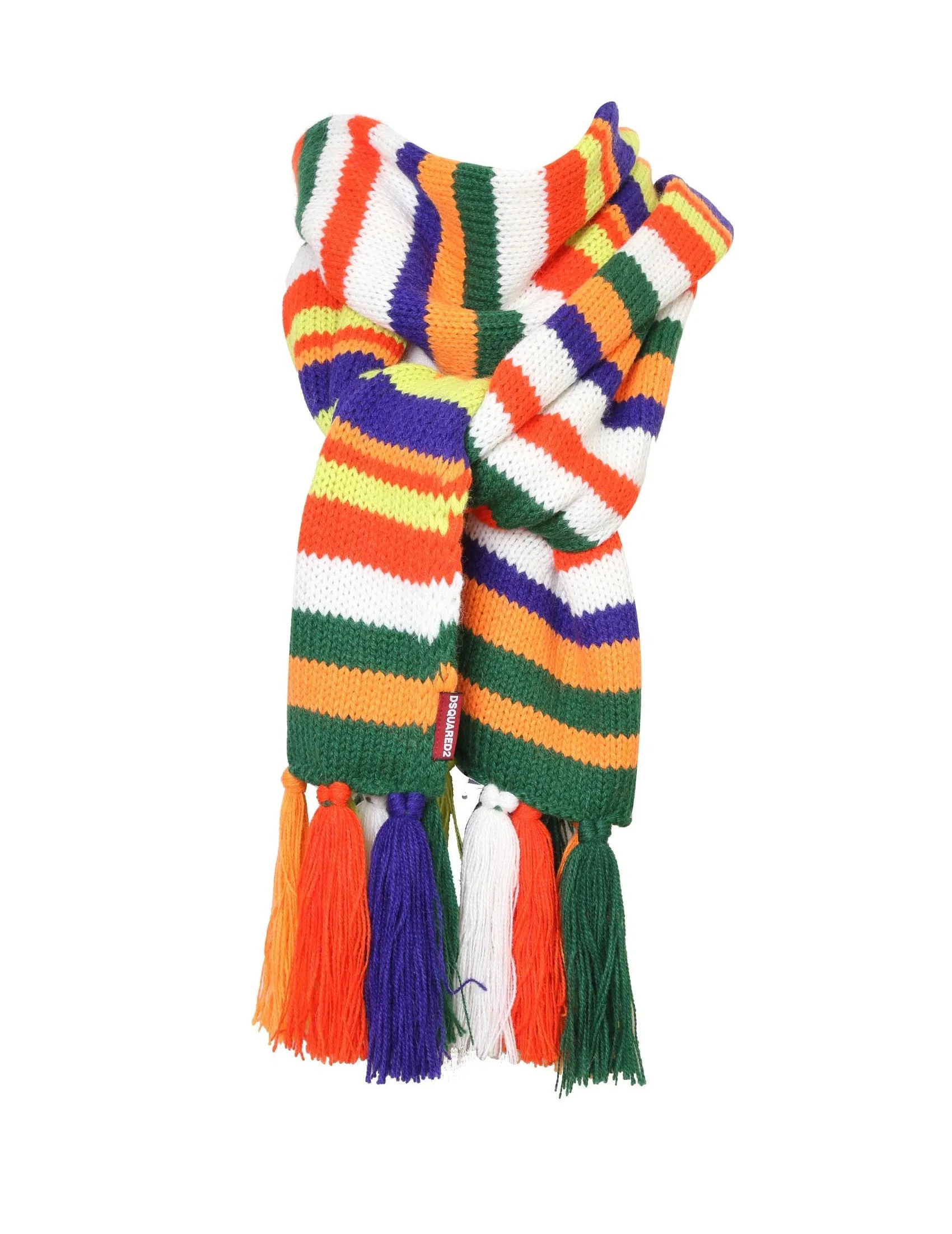 Dsquared2 Tassel-Detailed Knitted Scarf