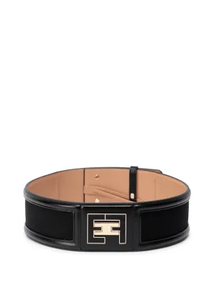 Elisabetta Franchi Logo Detailed Buckle Belt