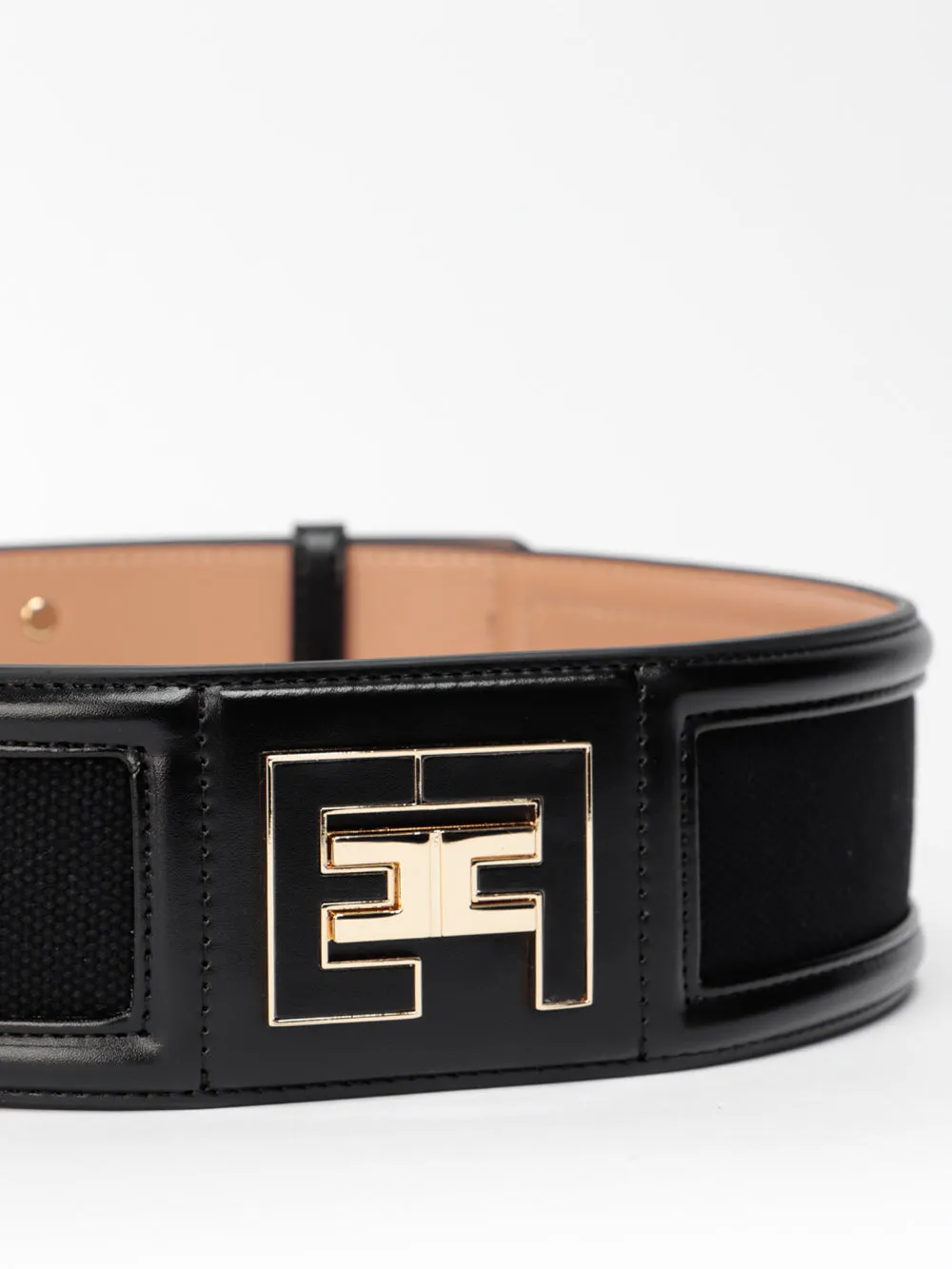 Elisabetta Franchi Logo Detailed Buckle Belt