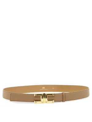 Elisabetta Franchi Logo Plaque Buckle Belt