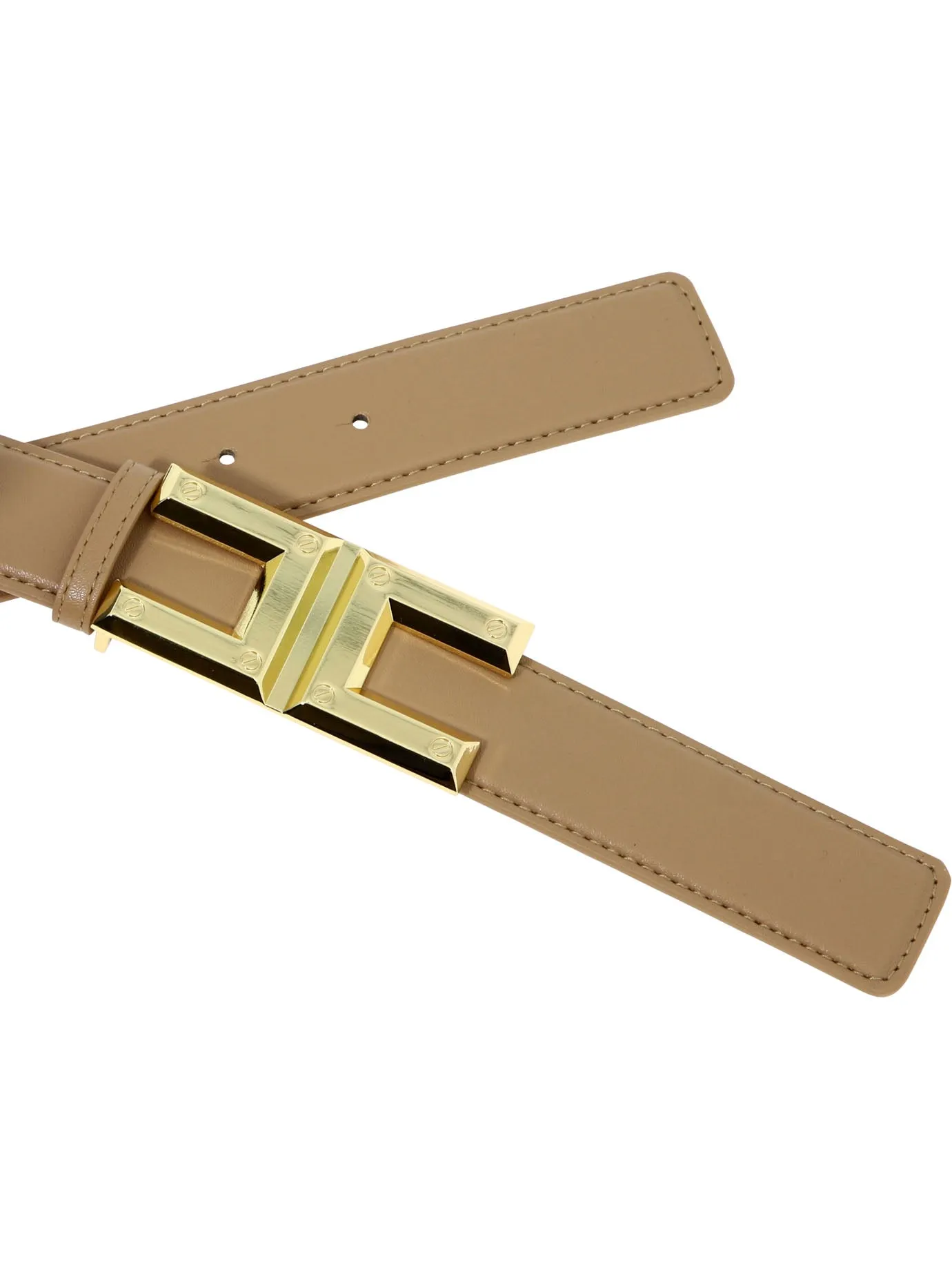 Elisabetta Franchi Logo Plaque Buckle Belt