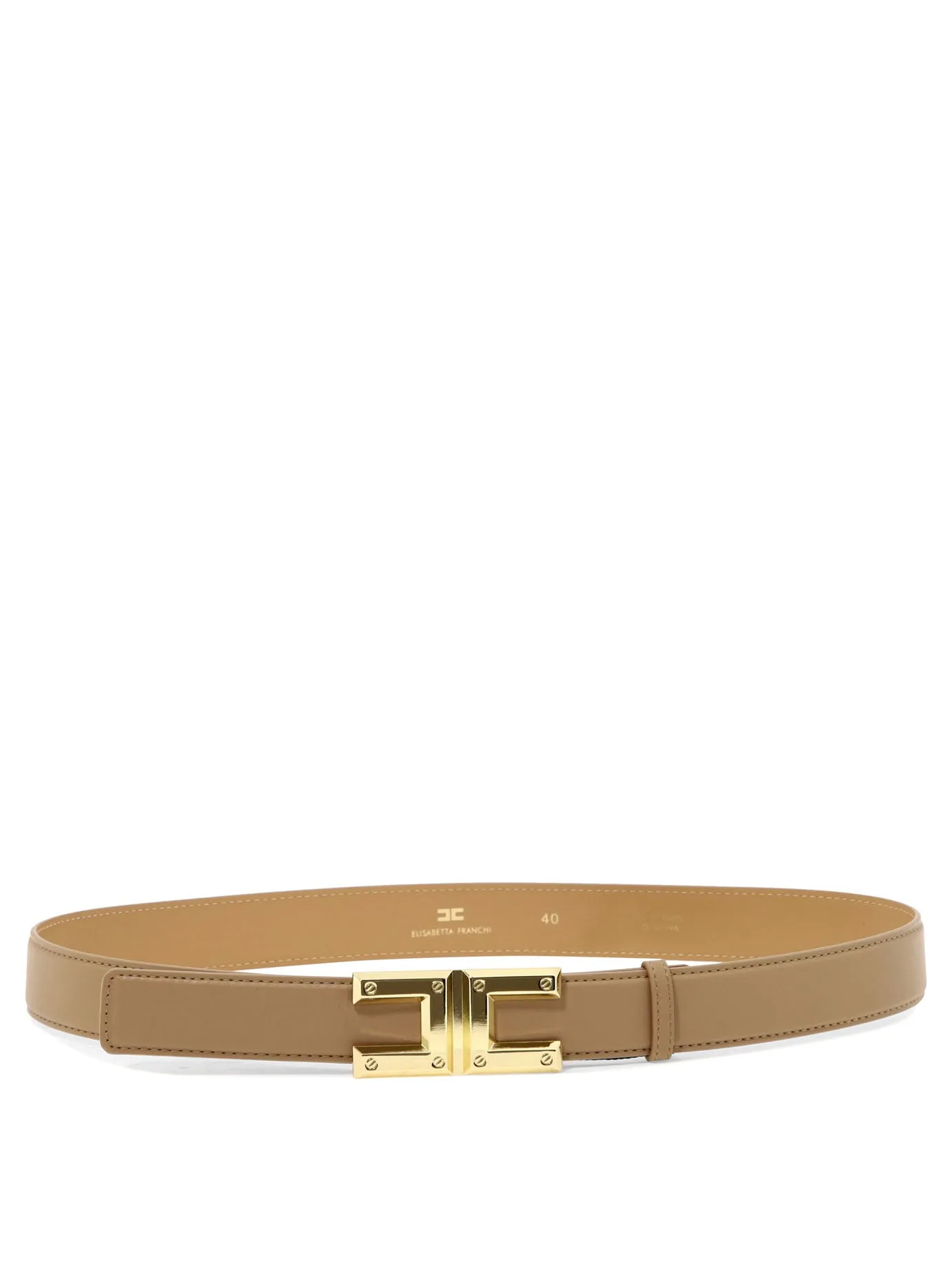 Elisabetta Franchi Logo Plaque Buckle Belt