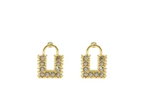 Elisabetta Franchi Padlock Pendant Earrings