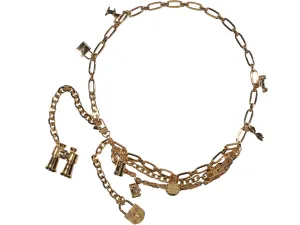 Elisabetta Franchi Pendants Embellished Chain Belt