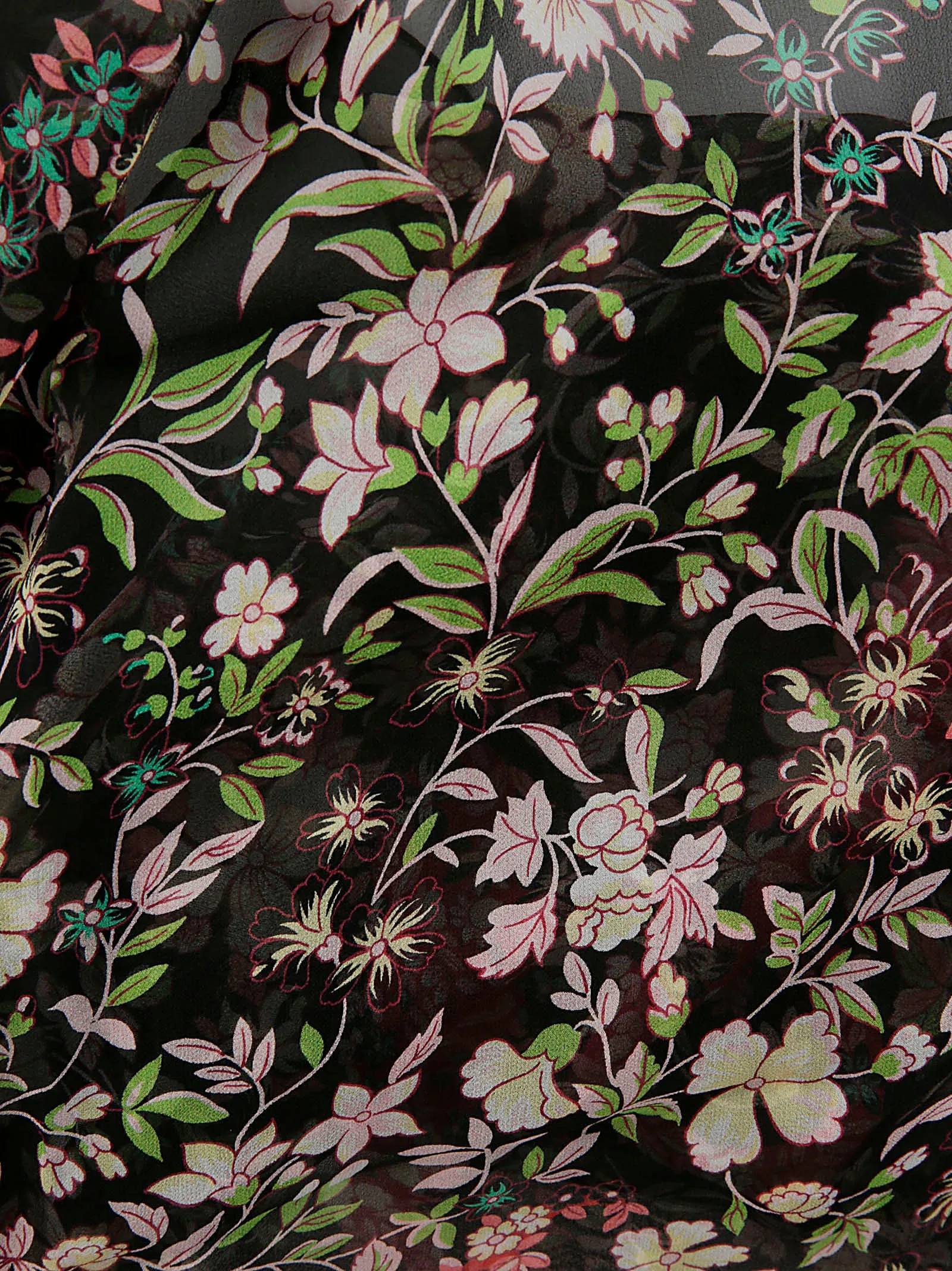 Etro Floral Printed Frayed Edge Scarf