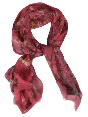 Etro Frayed Edge Floral Print Scarf
