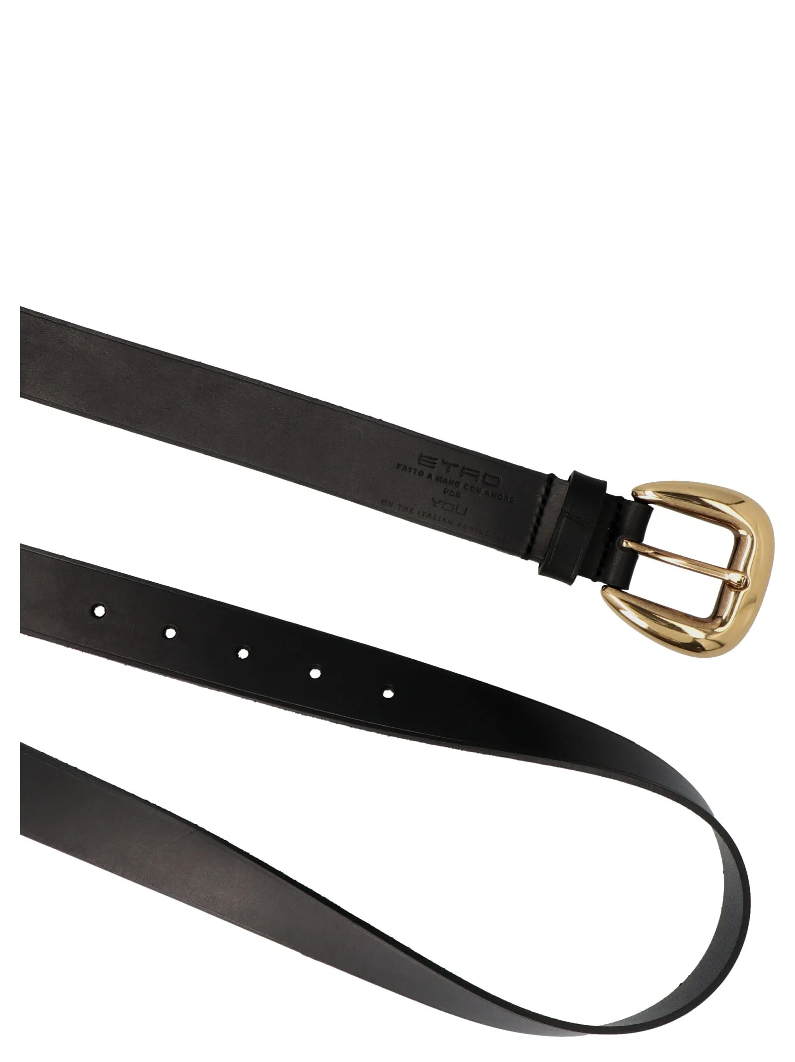 Etro Logo Embossed Buckle Belt