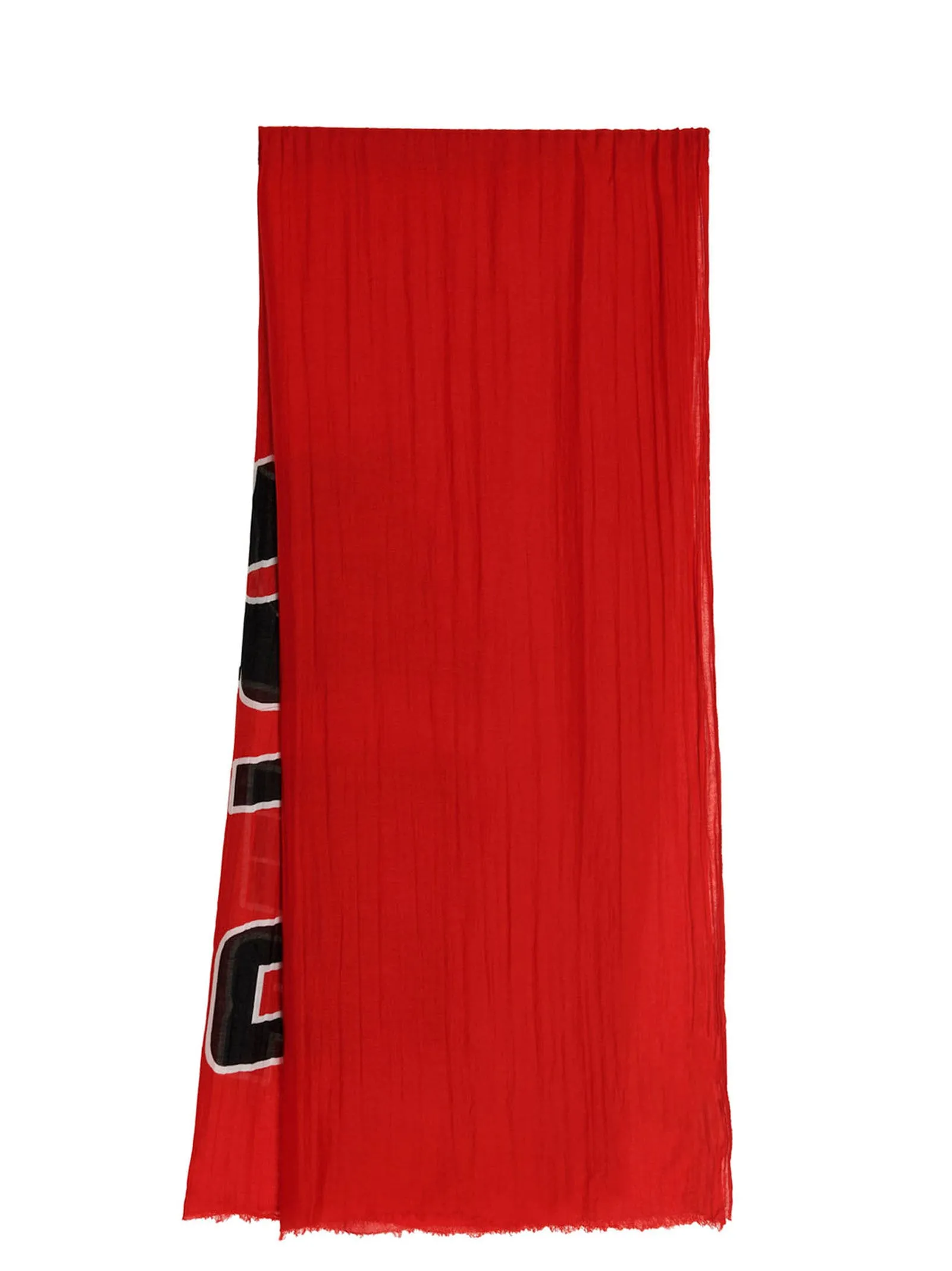 Etro Logo Print Frayed Edge Scarf