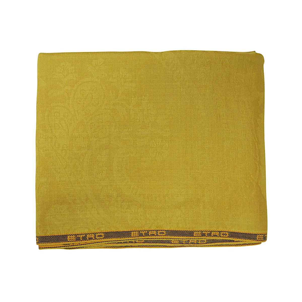 Etro Logo Tape Fringed Scarf