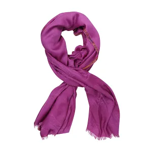 Etro Logo Tape Fringed Scarf